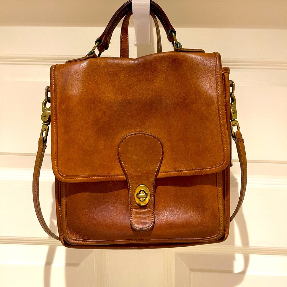 Coach tan leather purse